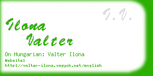 ilona valter business card